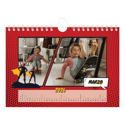 Calendario personalizado A5 — Libro de cómics [Marzo]