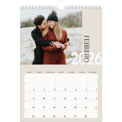 Calendario personalizado A4 — Texto superpuesto [Febrero]