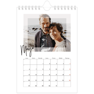 Calendario personalizado A5 — Marco transparente [portada]