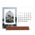 Calendario de mesa con base de madera - apaisado  — El arco abierto [Abril]