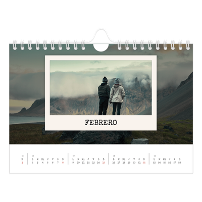 Calendario personalizado A5 — La edición de retratos [Febrero]