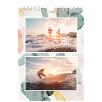 Calendario personalizado A5 — Manchas de acuarela [portada]