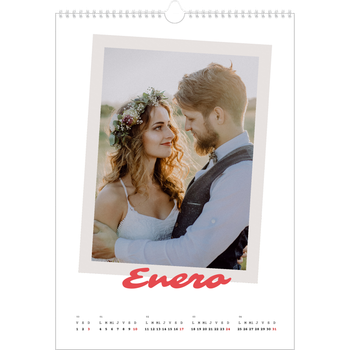 Calendario personalizado A3 — Firmado en carmín