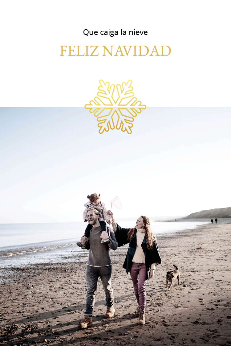 Tarjetas — Copo de nieve dorado