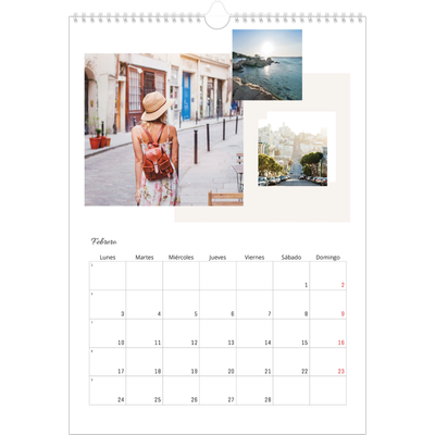 Calendarios A3 — Tonos apagados [Febrero]