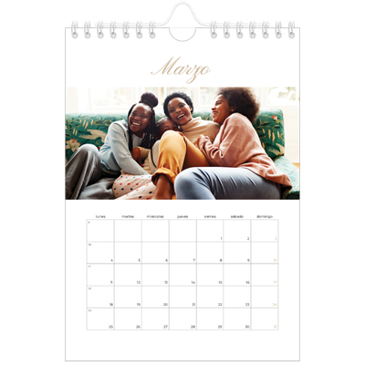 Calendario personalizado A5 — Cajas de tiras de fotos [Marzo]