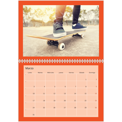 Calendario personalizado doble A4 — Brillante y llamativo [Marzo]