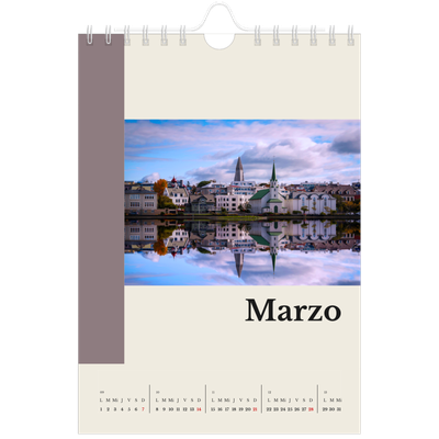 Calendario personalizado A5 — Lugares del mundo [Marzo]