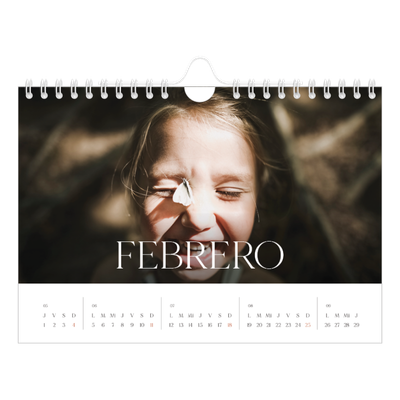 Calendario personalizado A5 — Doce grandes meses [Febrero]