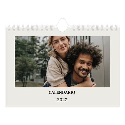 Calendario personalizado A5 — Marfil simple [portada]