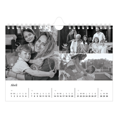 Calendario personalizado A5 — Enfoque [Abril]