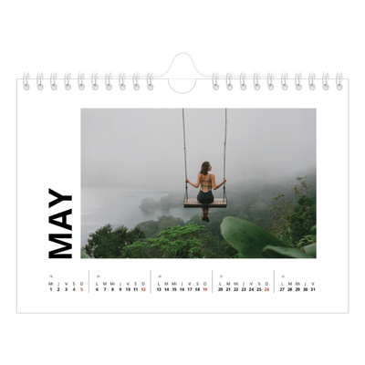 Calendario personalizado A5 — White space [portada]