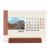 Calendario de mesa con base de madera - apaisado  — Lugares del mundo [Abril]