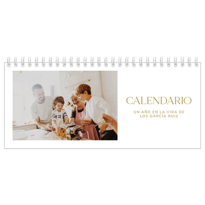 Calendarios de mesa — Texto dorado grande [portada]