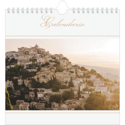 Calendarios Cuadrados — Banner de texto dorado [portada]
