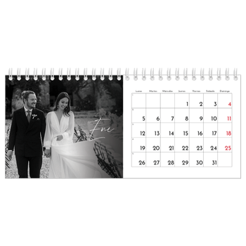 Calendario fotográfico de escritorio — Escritura elegante