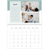 Calendario personalizado doble A4 — Calendario de lista de tareas [Enero]