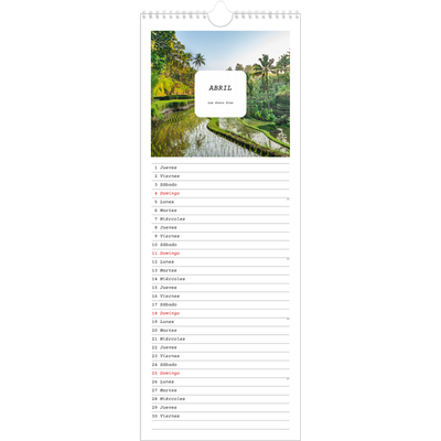 Calendario de cocina  — La historia completa [Abril]