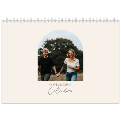 Calendario personalizado doble A4 — Arco de recuerdos [portada]