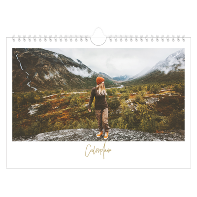 Calendario A4 horizontal — Texto en garabatos [portada]