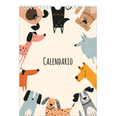 Calendario personalizado A4 — Perros y garabatos [portada]