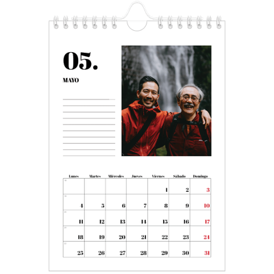 Calendario personalizado A5 — Serif y momentos [portada]