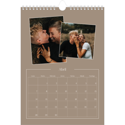 Calendario personalizado A4 — Recuerdos artesanales [Abril]