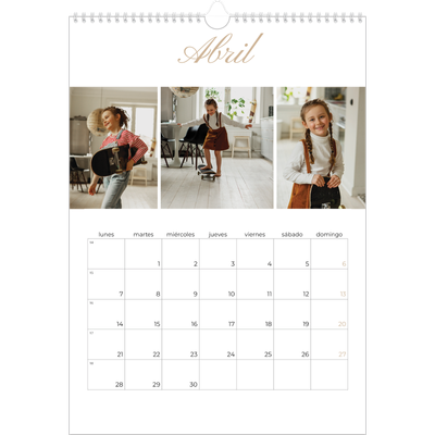 Calendarios A3 — Cajas de tiras de fotos [Abril]