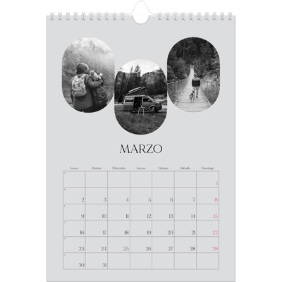 Calendario personalizado A4 — Ruta de aventuras [Marzo]