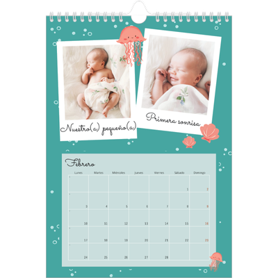 Calendario personalizado A4 — Animalitos [Febrero]