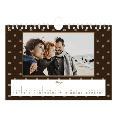 Calendario personalizado A5 — Vintage monocromo [Marzo]