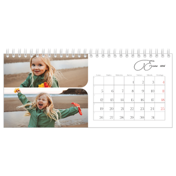 Calendario fotográfico de escritorio — Fotos y caligrafía