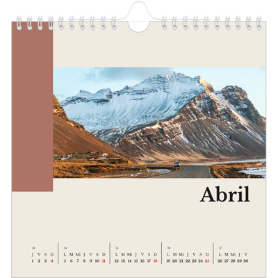 Calendarios Cuadrados — Lugares del mundo [Abril]