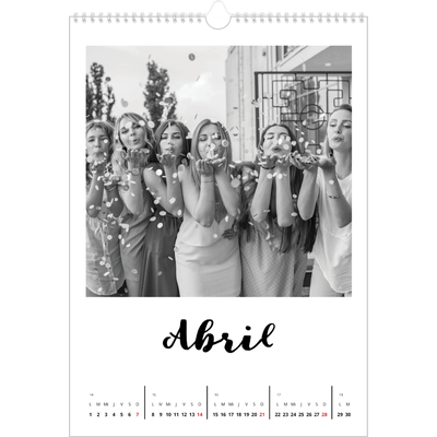 Calendarios A3 — Escrito a mano [Abril]