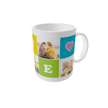 Tazas personalizadas — Amor colorido