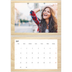Calendario personalizado doble A4 — Madera [Abril]