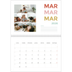 Calendario personalizado doble A4 — Tipografía colorida [Marzo]