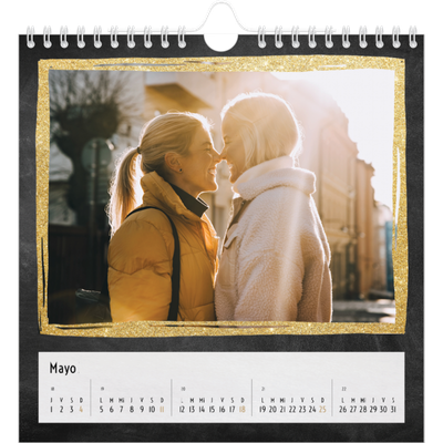 Calendarios Cuadrados — Marcos de purpurina [portada]