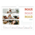 Calendario A4 horizontal — Tipografía colorida [Marzo]
