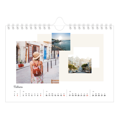Calendario personalizado A5 — Tonos apagados [Febrero]