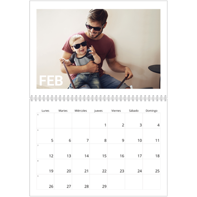 Calendario personalizado doble A4 — El gran mes [Febrero]