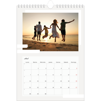 Calendario personalizado A4 — Tonos apagados [Abril]