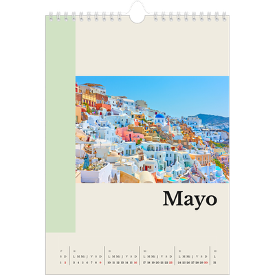 Calendario personalizado A4 — Lugares del mundo [Mayo]