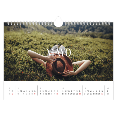 Calendario A4 horizontal — Escapada infinita [Mayo]