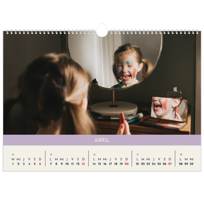Calendario A3 horizontal — Capítulos pastel [Abril]