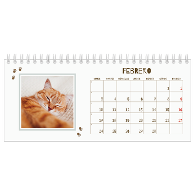 Calendarios de mesa — Gatito juguetón [Febrero]
