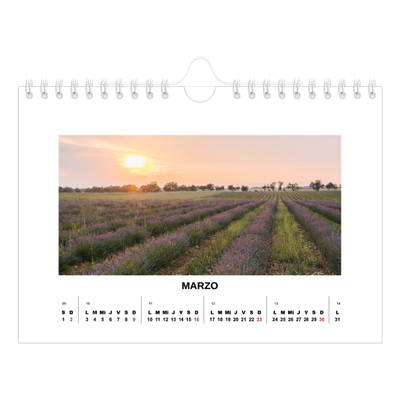 Calendario personalizado A5 — Foto simple [Marzo]