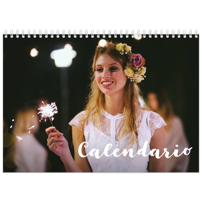 Calendario personalizado doble A4 — Guión sencillo [portada]
