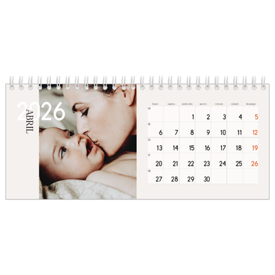 Calendarios de mesa — Texto superpuesto [Abril]