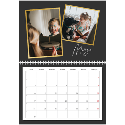 Calendario personalizado doble A4 — Tantos recuerdos [Marzo]